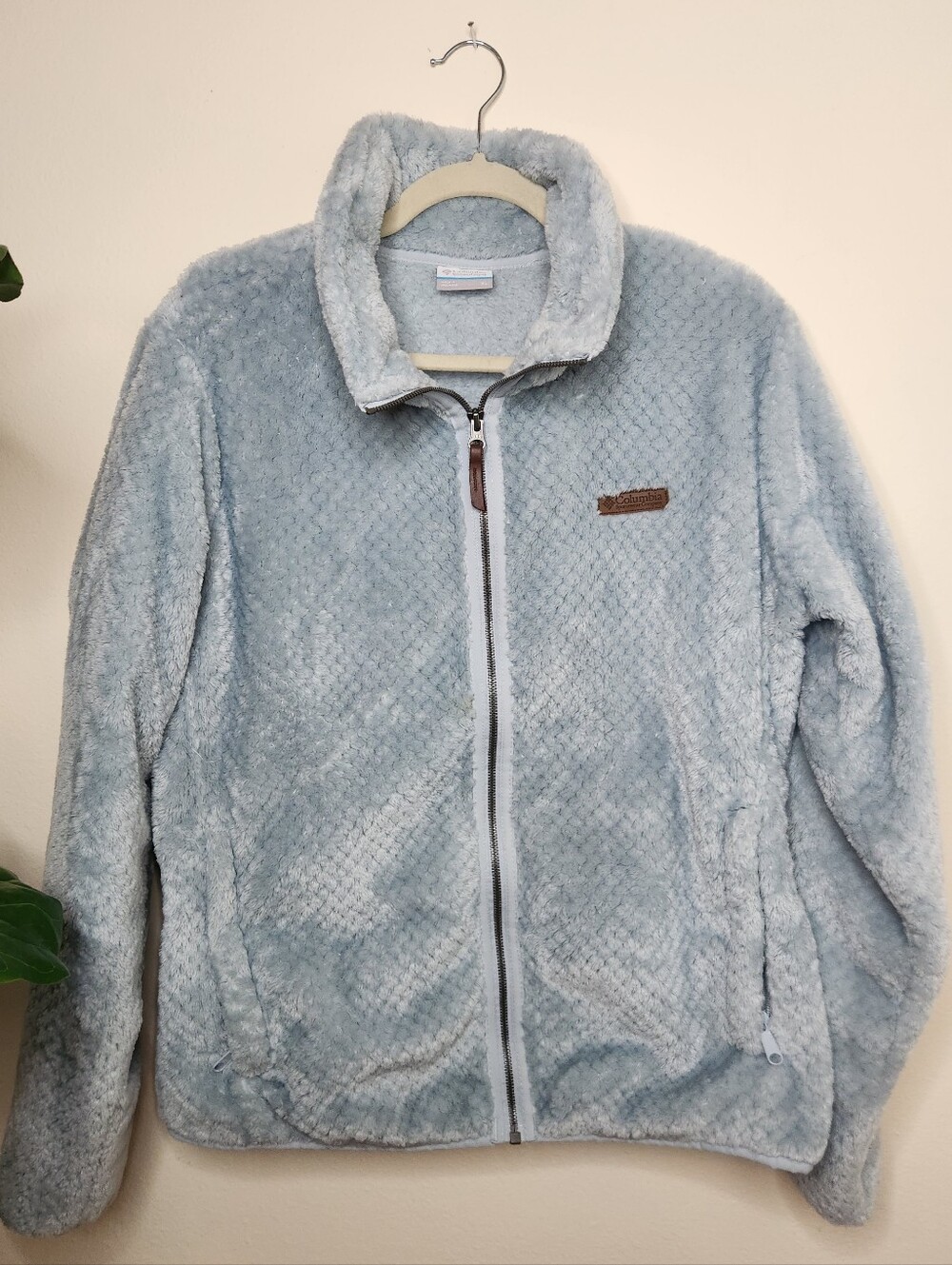 Columbia Fire Side II High-Pile Sherpa Fleece Jacket Light Blue XL